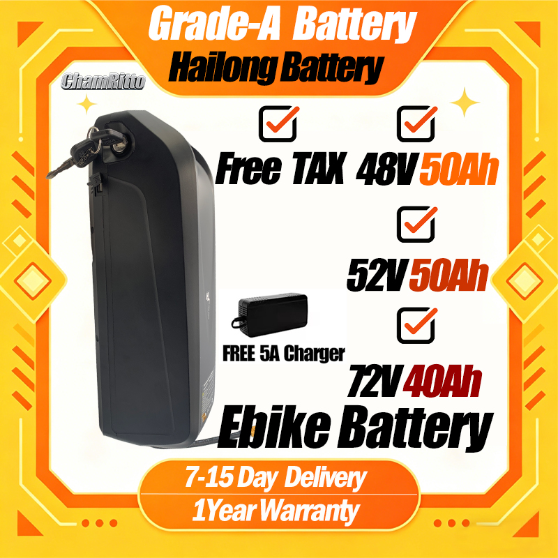 60V 50Ah Electric Scooter Battery - 48V 50AH 52V 36V 30AH Ebike
