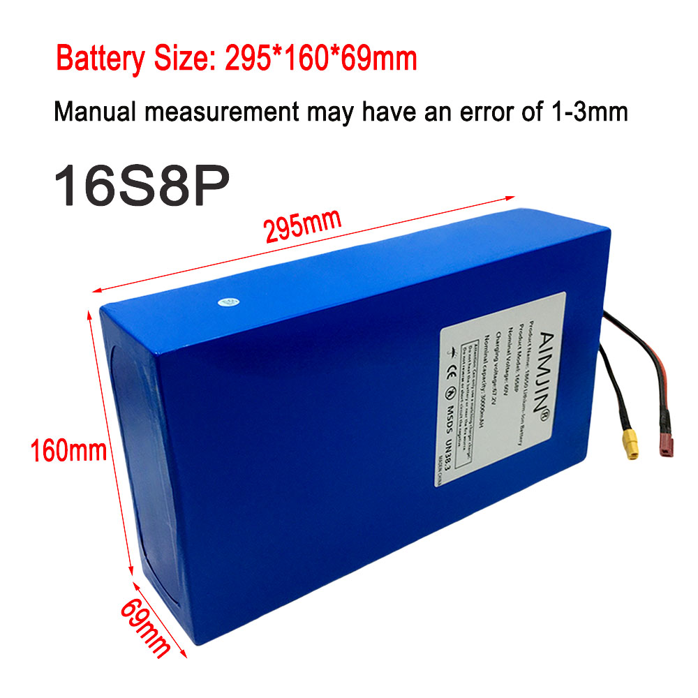 16S8p 1000-3000W Brand New Lit - 60V 50Ah Electric Scooter Battery review and price