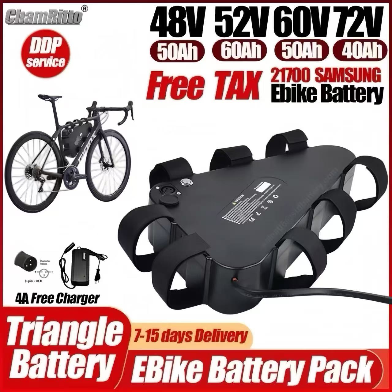 36v 48v 52v 60v 72v Electric B - 72V 50Ah 21700 Lithium Battery review and price