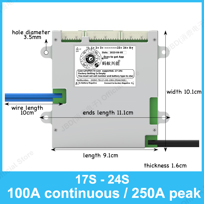 ANT BMS 17S to 24S 850A 300A 1 - 84V 50A Smart Bms Bluetooth review and price