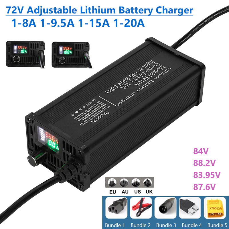 72V Adjustable Lithium Battery - 72V 15A Fast Charger review and price