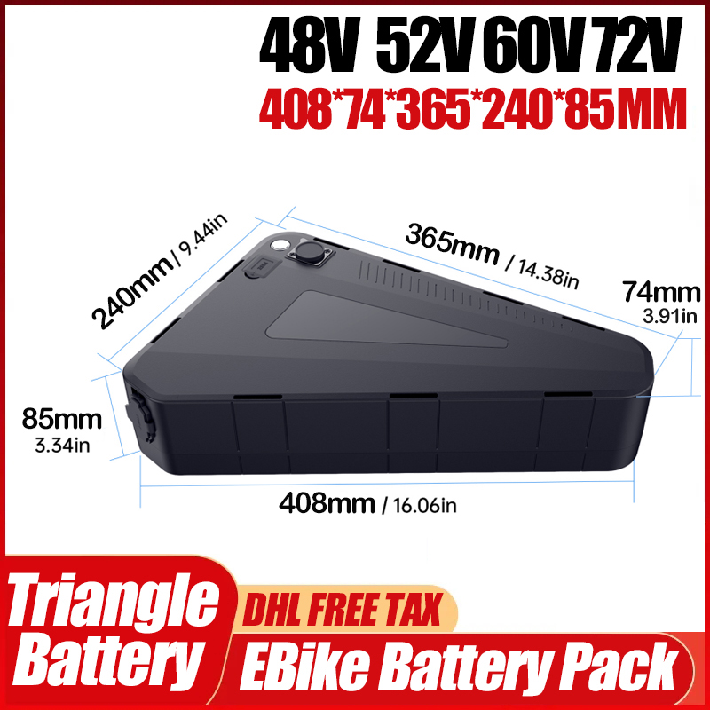 Electric Bicycle 36v 48v 52v 2 - 72V 50Ah 21700 Lithium Battery review and price