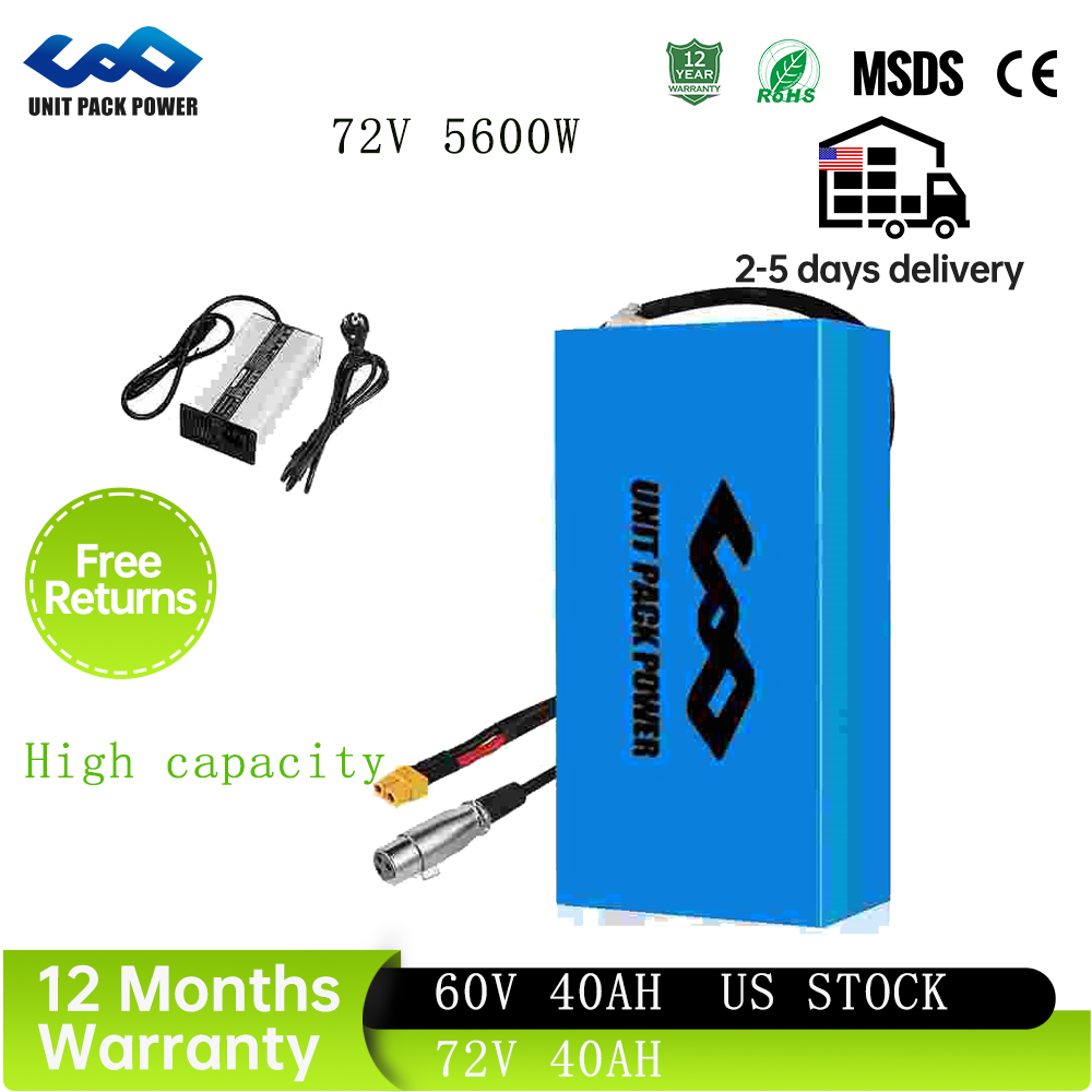 48V 40Ah 60V 72V Ebike Batteri - 72V 40Ah Lifepo4 Battery Pack review and price
